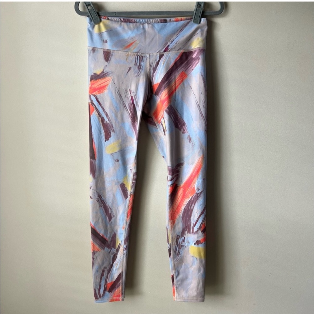 🧘🏽‍♀️LIKE NEW ALO Yoga Medium Low Rise Airbrush Modernist Multi-colored Leggings